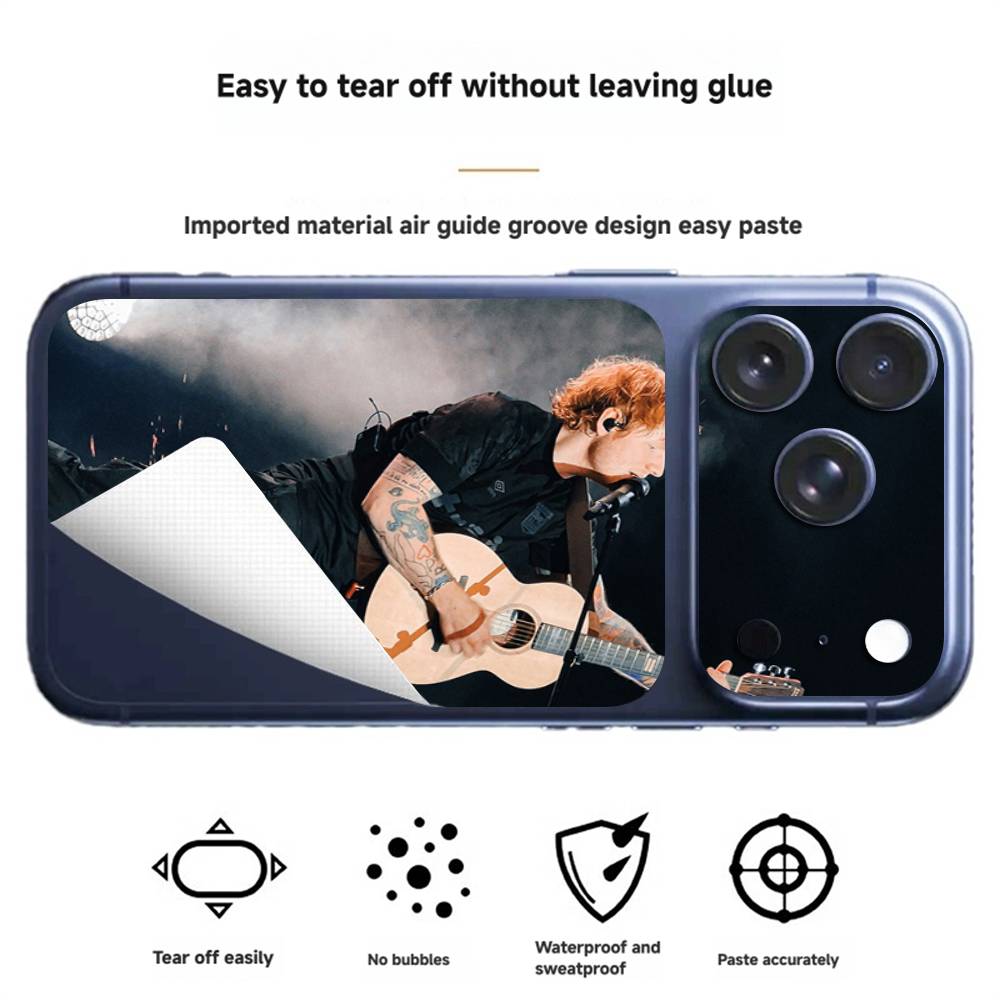 Singer E-Ed Sheeran For iPhone 17 pro max New Print Back Cover Decal Wrap Skin Rear Protective Sticker Film Creative
