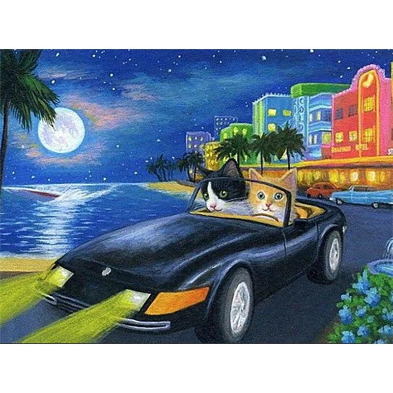 New 5D DIY Diamond Painting Car Diamond Embroidery Winter Cross Stitch Full Round Drill Crafts Home Decor Manual Art Gift