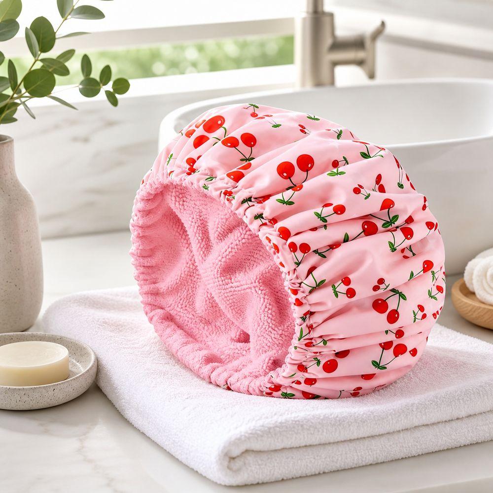 Water Resistant Shower Cap Soft Hair Drying Cap Durable Bathing Cap Home Use