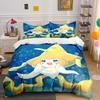 HD Printed Jirachi Quilt Cover With Pillowcase, Cartoon Character Bedding Set 3D Printed Cute Kids Room Decoration Kit Gifts