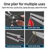 Aluminum Alloy Self-Locking Lure Fishing Pliers Saltwater Freshwater Fishing Hook Remover Braid Line Cutter Split Ring Opener