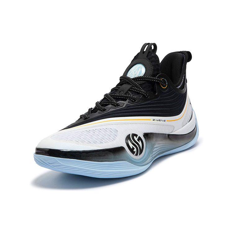 361 Zen 6 Yin Yang Game Ready Low Top Basketball Shoes Men's White Black 572431108-1