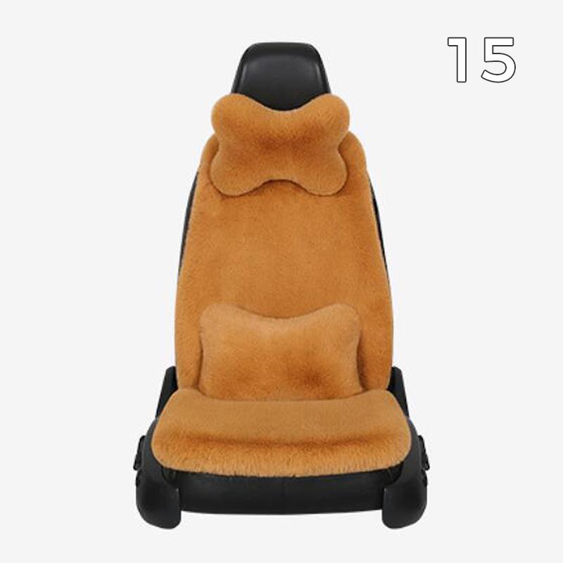 Plush Seat Cover Set Universal Luxury Car Seat Cushion Auto Protector Mat Winter Soft Warm Fur Cover Auto Interior