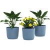 Set of Three Diameter 22cm Planters - Blue
