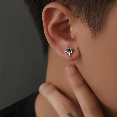 Polaris Starburst Earrings: Trendy Unisex Studs for a Versatile Look