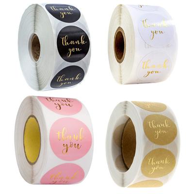 500 Stück runde Etiketten aus Kraftpapier, Dankesaufkleber, Dragees, Süßigkeitentüte, Blumen, Geschenkbox, Kuchenschachteln und Verpackung, Hochzeitsaufkleber