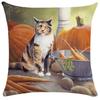 Cute Kitten Pillowcase Funny Cat Painting Throw  for Bed Sofa Living Room