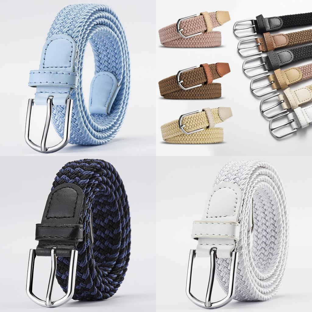 Versatile Unisex Woven Elastic Belt Fashionable Canvas Belt For Everyday Wear And Casual Use