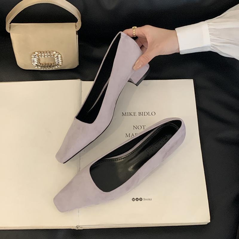Fashion SUOJIALUN 2025 Spring New Brand Shallow Slip On Women Boat Shoes Square Low Heel Single Shoes Elegant Outdoor Dress Pumps Shoes