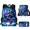 Set Zaino Scolastico per Bambini a Tema Messi con Borsa a Tracolla Astuccio per Studenti Elementari