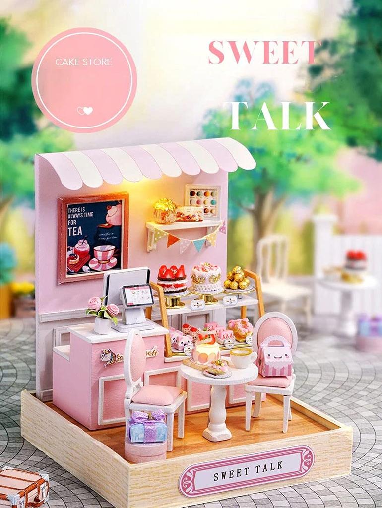 Dollhouse Set of 2 Handmade Kit Set Miniature Happiness Series Talk Corner of Garden (t-FREAK) 132 (Sweet QT-032 + QT-33)