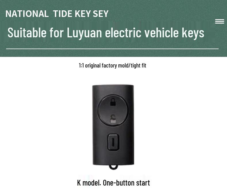 Luyuan Elektrofahrzeug Schlüsselhülle für Xinri Hitachi und Golden Arrow Elektrofahrräder - Unisex Guochao Fernbedienungs-Schutzhülle.