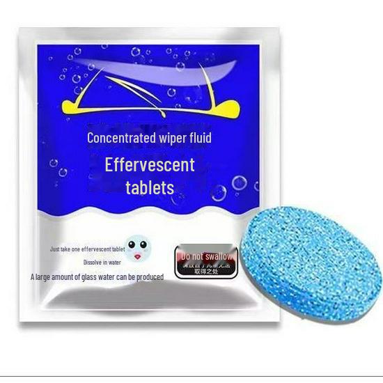 Super Concentrated Car Glass Cleaner Effervescent Tablets - All-Season Wiper Solution for Strong Decontamination