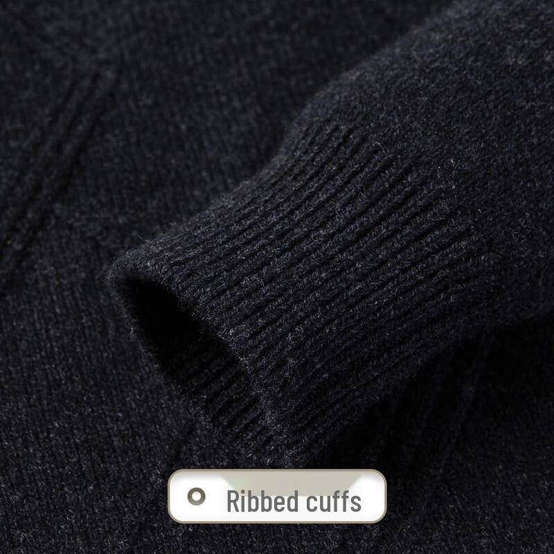 Men's 100% Lambswool Thermal Half-High Collar Sweater