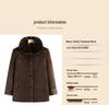 Plus Velvet Thickened Woolen Coat with Fur Collar for Middle-Aged and Elderly - Grandma Style