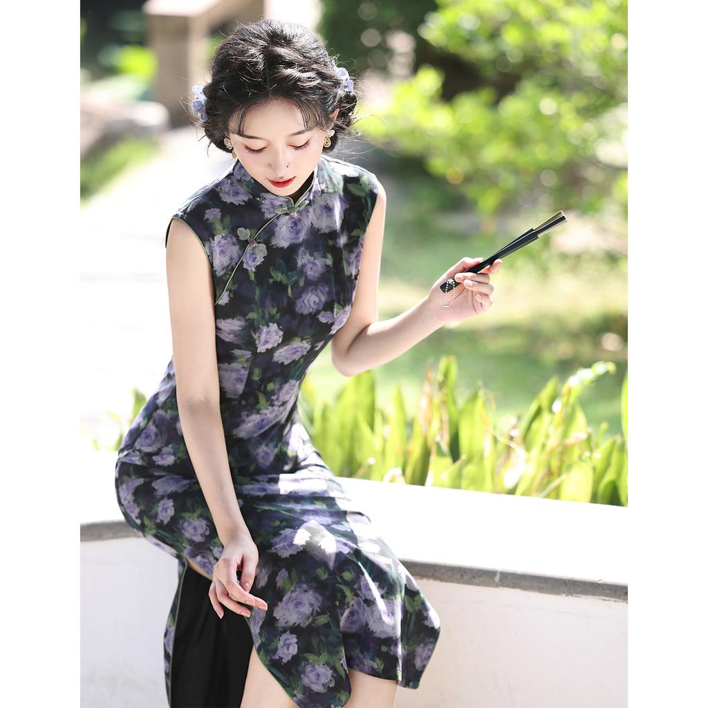 Daily new Chinese cheongsam 1011 new summer sleeveless temperament young retro improved national style dress