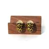 Vintage Leopard Print C-Shaped Teardrop Earrings: High-End, Light Luxury, and Elegant Stud Hoops.