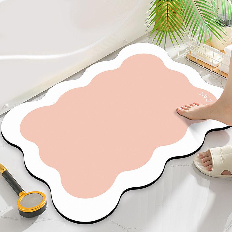 Bathroom diatom mud floor mat, toilet carpet, toilet door, toilet water-absorbing non-slip foot mat, entry door mat