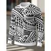Men's fashionable printed round neck sweatshirt, new trendy round neck sweatshirt with long sleeves, a trendy choice for going out on the street