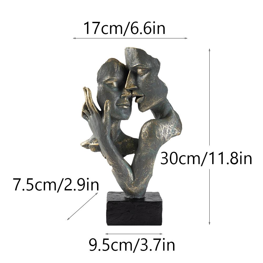 Escultura de Máscara Humana Abstrata de Luxo Nórdico Figura de Resina Minimalista Decoração de Mesa para Sala de Estar Bar Armário Presente