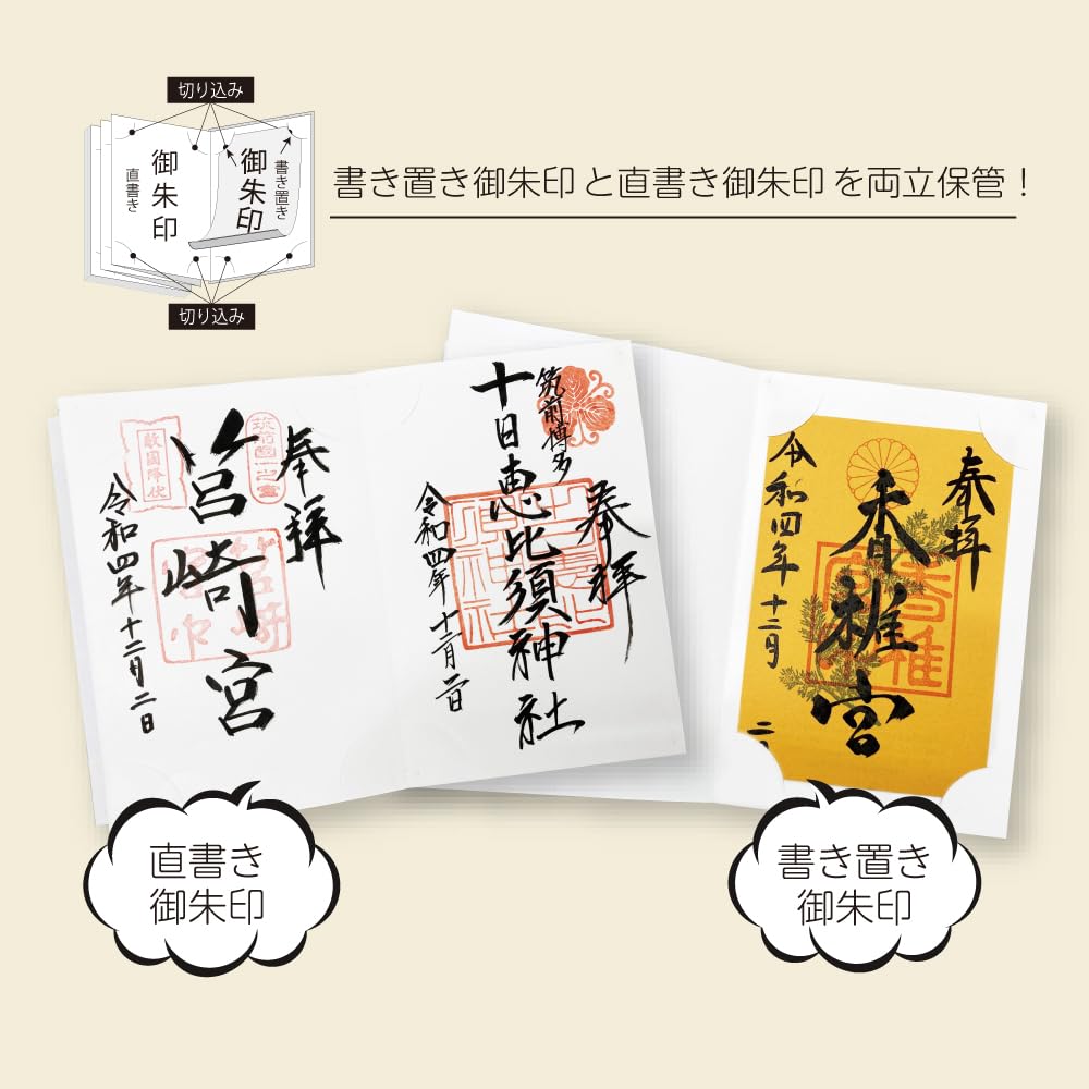 Kuretake Goshuincho Stamp Cherry Blossom Hosho (Shrine Book), Large, Design, Blue, Paper, LH10-21