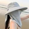 Gorra de protección solar integral, mascarilla facial transpirable, protección para el cuello, sombrero para el sol integrado, protección UV, sombrero para el sol para exteriores, verano para mujer