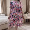 2023 Women's Short Sleeve Cotton Silk Printed Summer Nightdress
