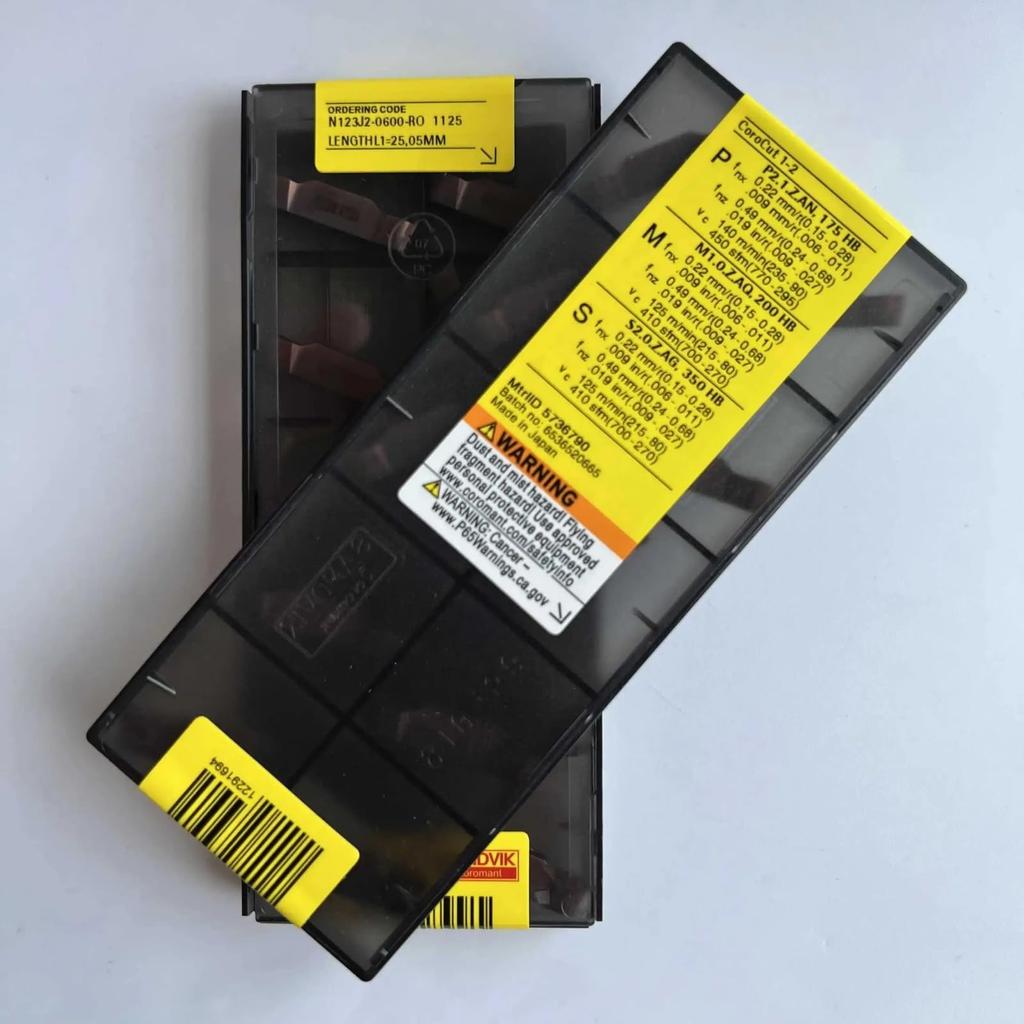 Original Sandvik / N123J2-0600-RO 1125  / CNC Lathe Carbide Blade 10 PCS