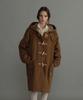 Montgomery Womens Classic Fit Duffle Coat With Wooden - Camel