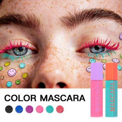 6 Colors Voluminous Waterproof Mascara Set, 6Pcs Colored Mascara for Eyelashes - Lengthening & Defining, Cruelty-Free for Daily Use & Dramatic Makeup