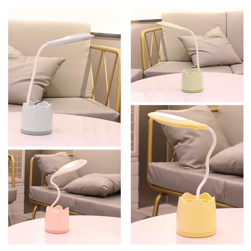 Modern Minimalist Abs Table Lamp With Built-in Phone Holder And Makeup Mirror