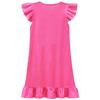 Girls Flutter Sleeve Ruffle Nightgown K-POP Huntress Girls Print Mid-Length Cotton Sleepwear for Kids Ages 6-12