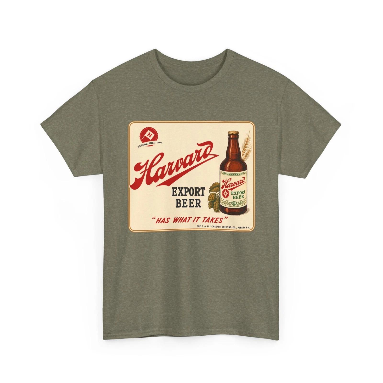 Harvard Export Beer Lowell Massachusetts Brewing Co. Retro Breweriana T-Sirt S
