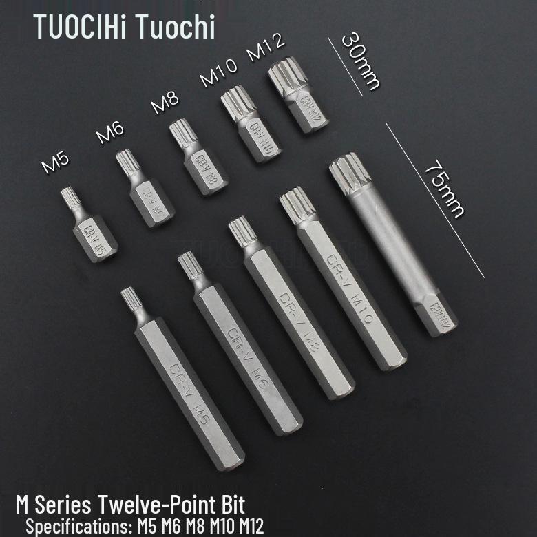 40-Piece Star Bit Hex Socket Set for Automotive Repair - Spline & Flower Type Screwdrivers