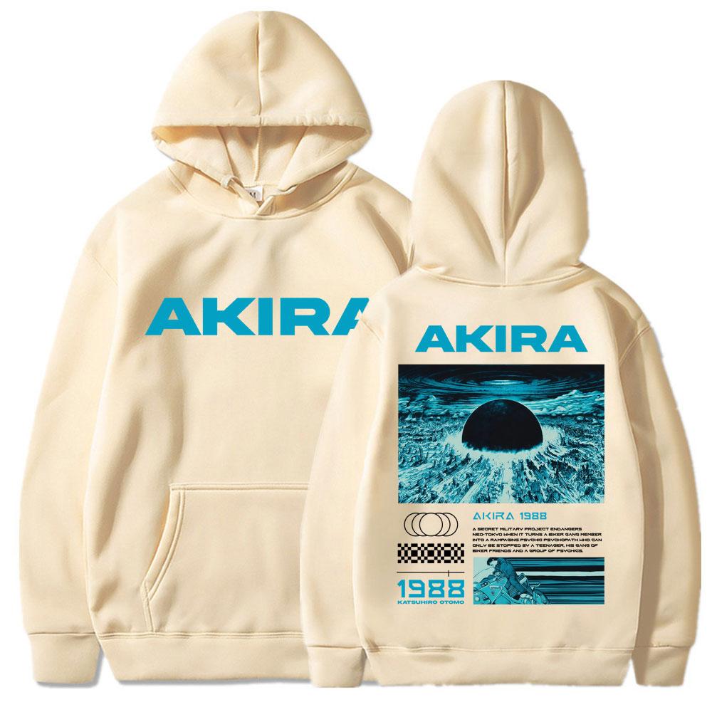 Japanese Anime New Tokyo Akira Hoodie Science Fiction Movie Retro Shotaro Kaneda Long Sleeve Fleece Loose Casual Male