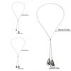 Irregular Acrylic  Sweater Chain Necklace For Women  Long Black  Pendant Necklaces Jewelry Gift