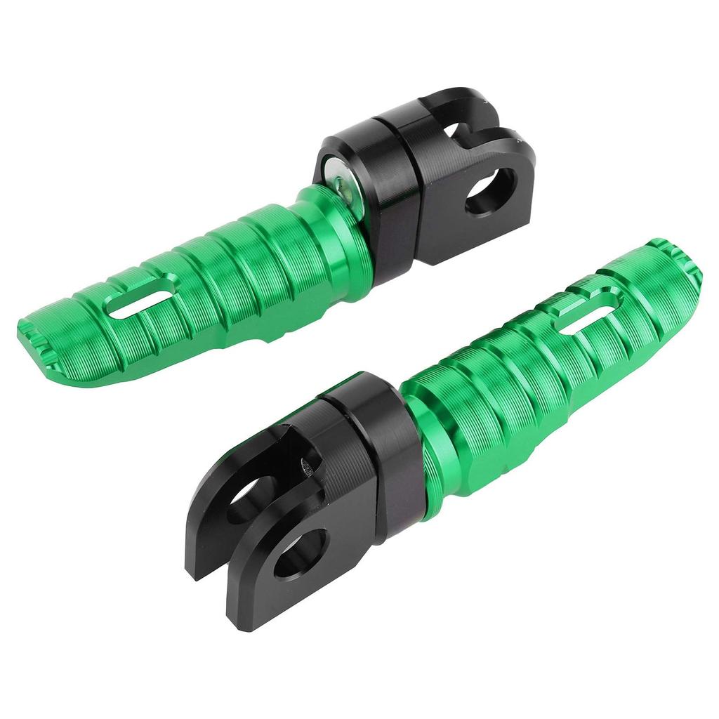 Yctze Pair of Front Foot Pegs Aluminum Alloy Pedals Fits Kawasaki Ninja Z125PRO Z250 / SL Z400Z900 (Green)