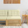 Outdoor Center Sofa Solid Acacia Wood White 83 x 79 x 73 cm