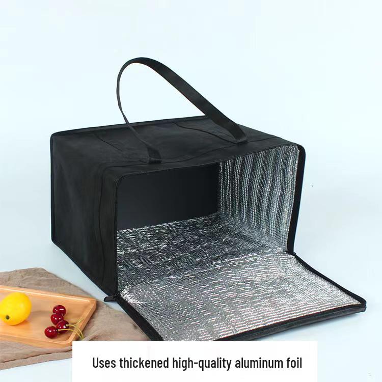Waterproof Non-woven Fabric Insulated Bag with Reinforced Stripes & Large Capacity for Outdoor Use
