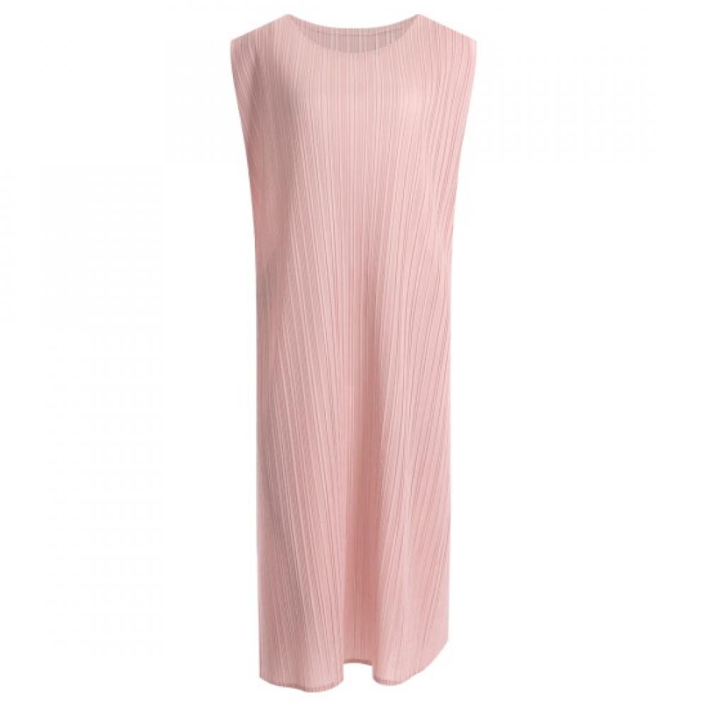 Shop Women A Line pleAted Sleeveless Round Neck Dress Indypink Ble Wdr 1747