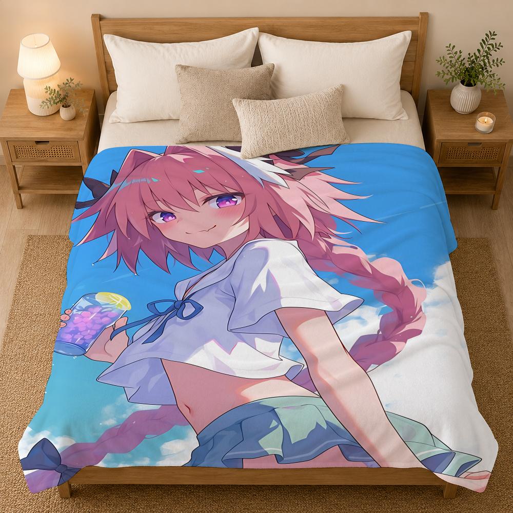 Fate Apocrypha Anime Throw 240G Flannel Blanket, Suitable For Sofas, Beds, Offices,  Exquisite Gift Blankets