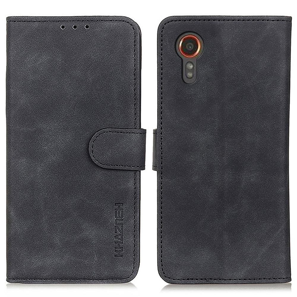 KHAZNEH For Samsung Galaxy Xcover7 Retro Style Case Leather Drop-proof Wallet Phone Cover