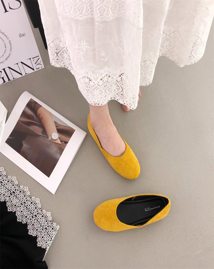 2025 spring and summer new models, minimalist hollow women's single shoes, round head shallow mouth Muller shoes