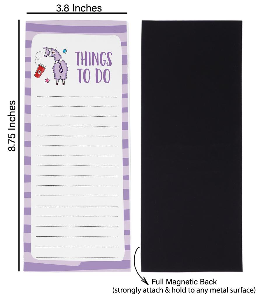 Inkdotpot Pack of 3 Magnetic Fridge To-Do List Notepads- Magnetic Memo Pads For Refrigerator-  (50 Sheets