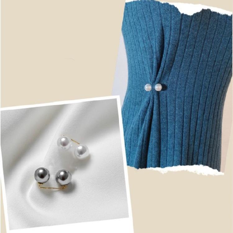 8Pcs Artificial Pearls Clothing Pin Jeans Waist Tighteners Pin Dress Safety Pin Cardigan Safetp Pin Shawl Sweater Clip