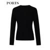 PORTS Women's Autumn/Winter Contrast Knit Top