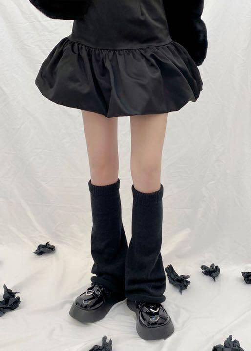 RioSole Loose Socks Leg Harajuku Cold Protection Leg Cover Warmers, Gyaru, Style, Women's (Long, Gray)
