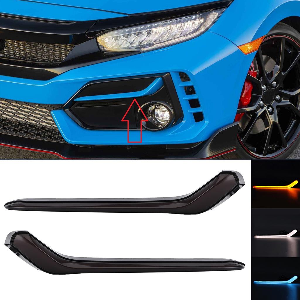 LED 3 Color Daytime Running Light Accessory Fit for Honda Civic Hatchback 2019‑2020