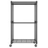 VEVOR Heavy Duty Clothes Rack, Double Hanging Rods Clothing Garment Rack with Bottom and Top Storage Tier, Rolling Clothing Rack for Hanging Clothes