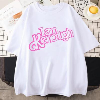 T-shirts I Am Kenough T-shirts Drôles de Films Vêtements pour Femmes Hauts Harajuku 100% Coton T-shirt d'Été High Street Streetwear Unisexe Unisexe